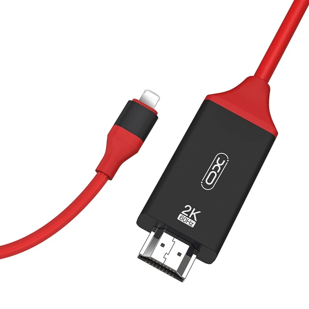 Кабель XO GB006 Lightning to HDMI 1.8м, Black - Фото 1 Кабель XO GB006 Lightning to HDMI 1.8м, Black - зображення 1