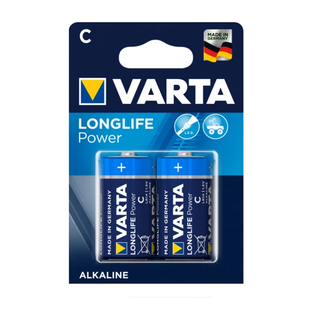 Батарейка Varta Longlife Power High Energy C LR14 1.5V Alkaline, Blue - зображення 2