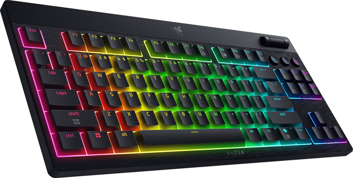 Klawiatura bezprzewodowa Razer BlackWidow V4 Low-Profile Tenkeyless HyperSpeed Orange Switch Wireless/Bluetooth/USB Black (RZ03-05450700-R3M1) - obraz 3