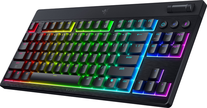 Klawiatura bezprzewodowa Razer BlackWidow V4 Low-Profile Tenkeyless HyperSpeed Orange Switch Wireless/Bluetooth/USB Black (RZ03-05450700-R3M1) - obraz 4