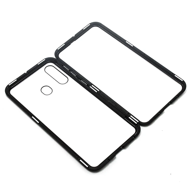 Накладка бампер магнит Bakeey Metal Frame 360° для Samsung Galaxy M40 / A60 Black - изображение 2