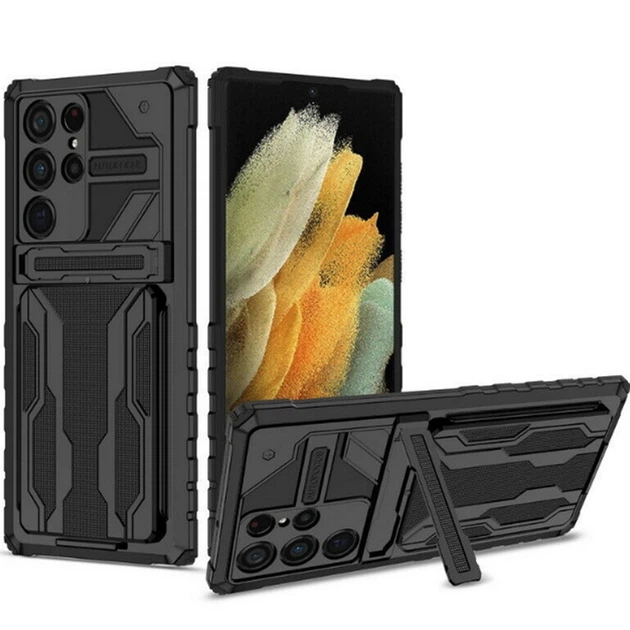Чехол-накладка Armor Case with Card Slot для Samsung Galaxy S22 Ultra 5G Чёрный - Фото 1 Чехол-накладка Armor Case with Card Slot для Samsung Galaxy S22 Ultra 5G Чёрный - изображение 1