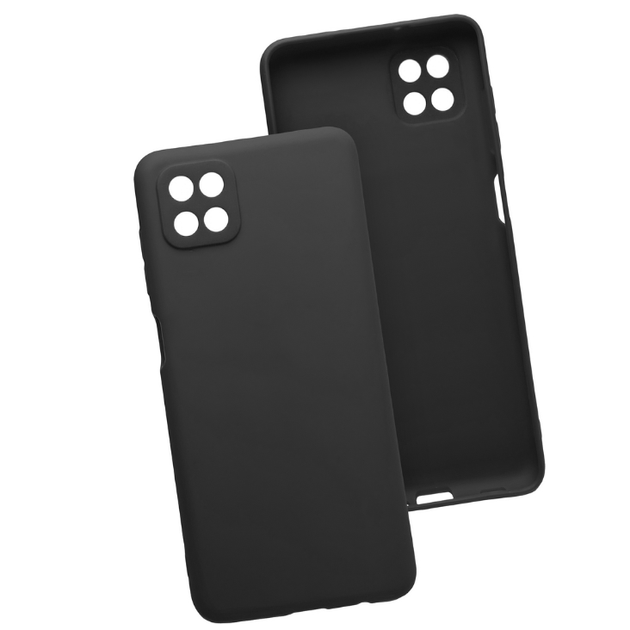Матовий чохол-накладка Silicone Matted для Samsung Galaxy A22 5G black - Фото 1 Матовий чохол-накладка Silicone Matted для Samsung Galaxy A22 5G black - зображення 1