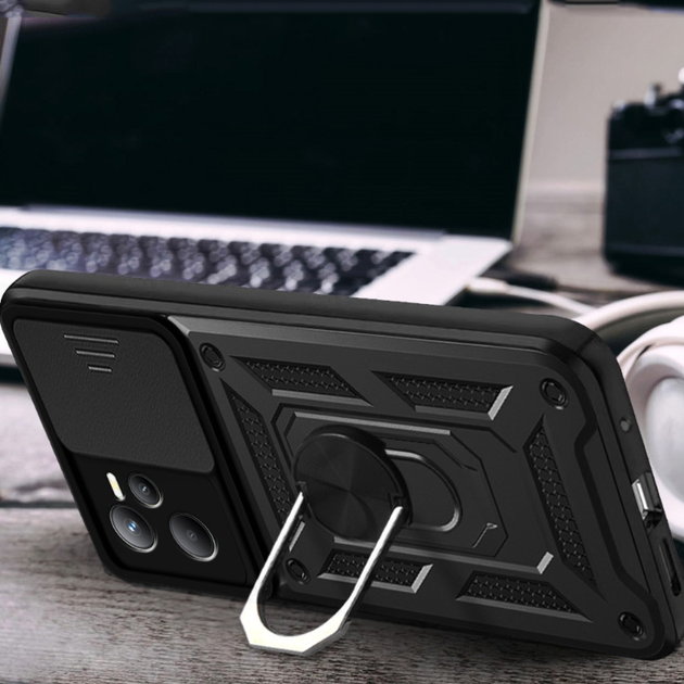 Чохол-накладка Ricco Camera Sliding для Realme C35 black - зображення 2
