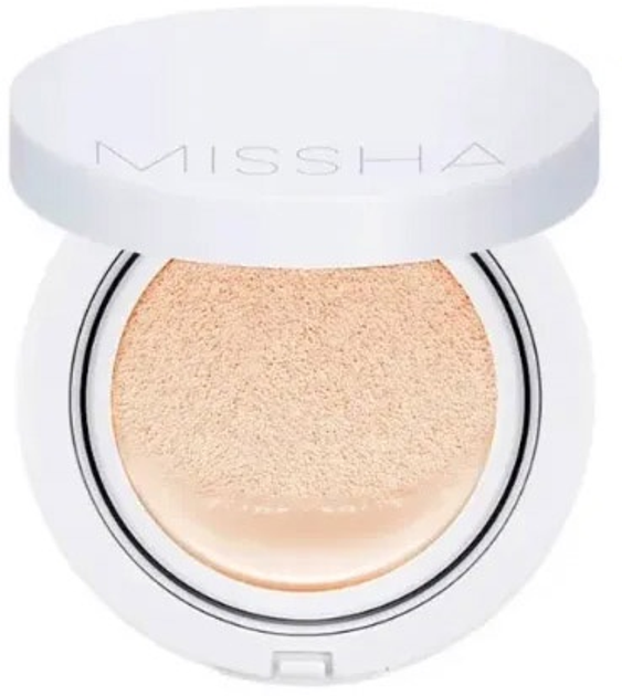 Тональний крем-кушон Missha Magic Cushion Moist Up SPF50+ зволожувальний №21 Light Beige 15 г (8809581449268) - зображення 1