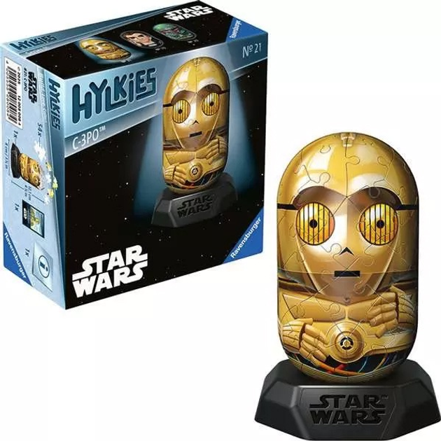 Пазл 3D Ravensburger Hylkies C-3PO 54 елементи 12008008 (4005555080084) - зображення 3