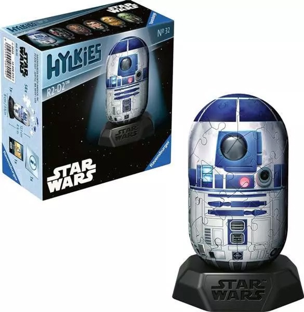 Пазл 3D Ravensburger Hylkies Star Wars R2-D2 54 елементи 12008019 (4005555080190) - зображення 3