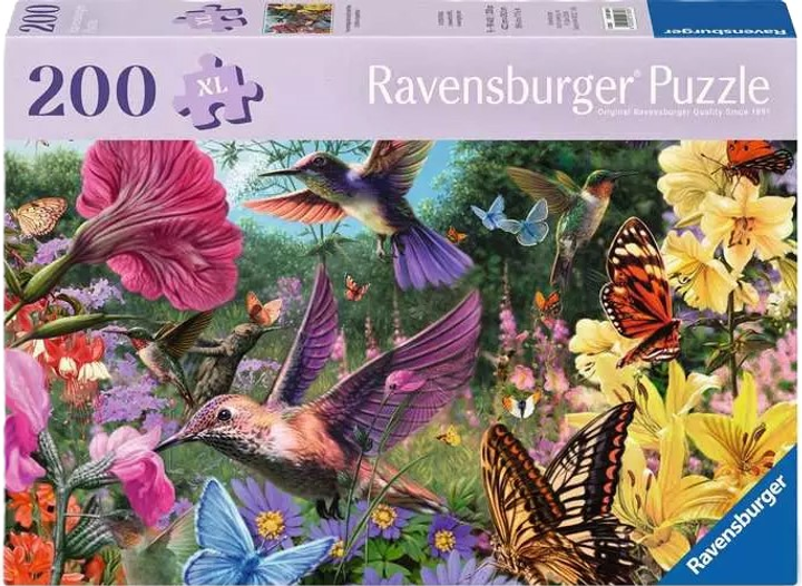 Puzzle Ravensburger Kwiaty i motyle 200 elementów 12001369 (4005555013693) - obraz 1