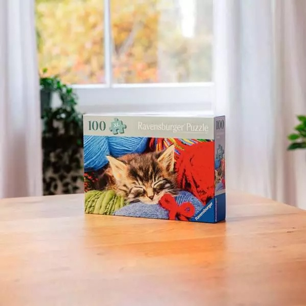 Puzzle Ravensburger Kot z włóczką 100 elementów 12001363 (4005555013631) - obraz 3