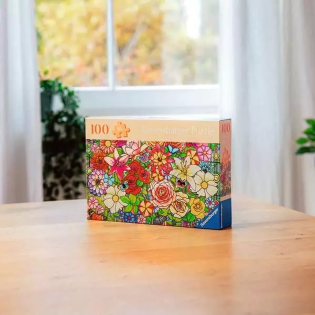 Puzzle Ravensburger Kwiaty 100 elementów 12001364 (4005555013648) - obraz 3