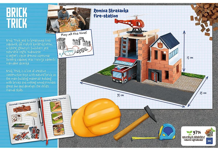 Конструктор керамічний Trefl Brick Trick Пожежна Частина (61915) (5900511619157) - зображення 4