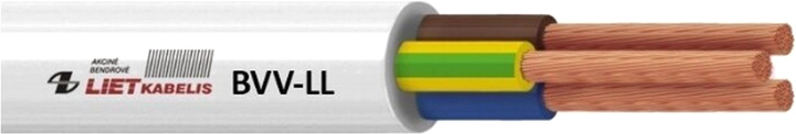 Kabel Lietkabelis BVV-LL 3 x 1.5 50 m Biały (4779016547200) - obraz 1