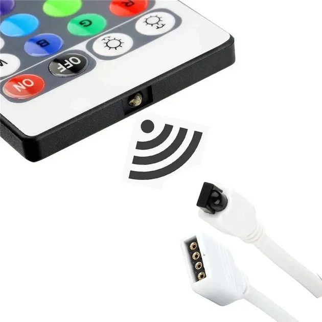 Контроллер RGB для LED-ленты, контроллер для светодиодной ленты, диммер, 12А (2х6А) 144Вт, 24 кнопки 12В - изображение 3