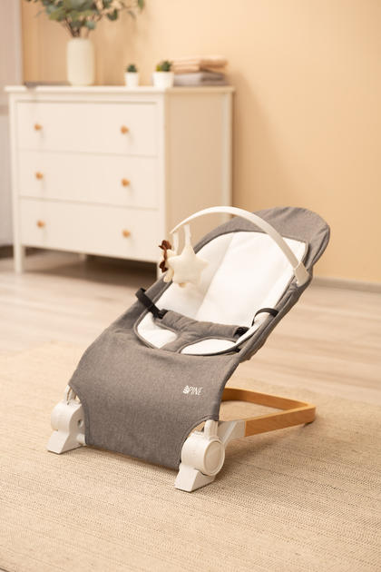 Leżaczek dziecięcy Caretero Pine Grey TERO-80611 (5908310397870) - obraz 9