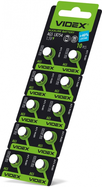 Батарейка годинникова AG 5/LR754 BLISTER CARD 10 шт - изображение 2