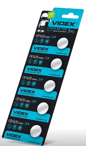 Батарейка VIDEX CR1620 BLISTER CARD 5шт - Фото 1 Батарейка VIDEX CR1620 BLISTER CARD 5шт - изображение 1