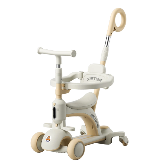 Самокат трансформер для дітей до 5 років CITY LINE Smart Baby 669 з батьківською ручкою, білий колір - изображение 3