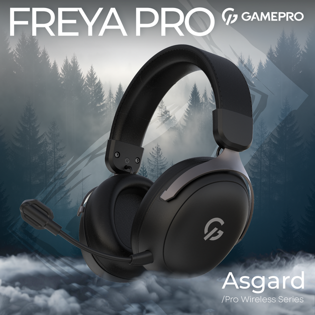 Игровые беспроводные наушники GamePro Asgard Freya Pro HSW201B - Фото 5 Игровые беспроводные наушники GamePro Asgard Freya Pro HSW201B - изображение 5