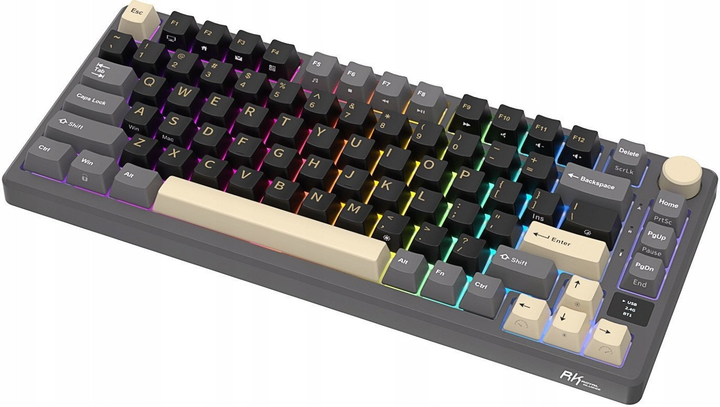 Клавіатура бездротова RK ROYAL KLUDGE M75 RGB Brown Switch Phantom (RK-M75-PHNTM-BRNSW-US) - зображення 5