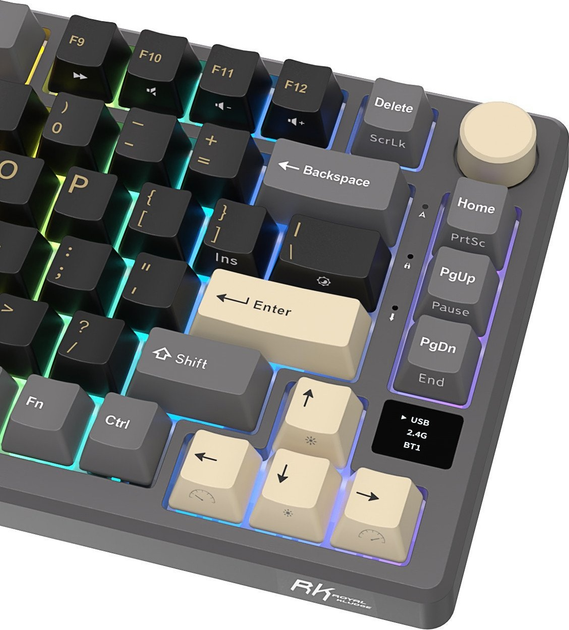 Клавіатура бездротова RK ROYAL KLUDGE M75 RGB Brown Switch Phantom (RK-M75-PHNTM-BRNSW-US) - зображення 6