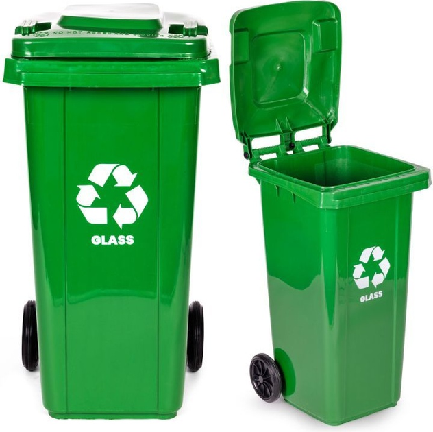 Контейнер для скла ModernHome by Multistore MO-120G-9-K 120 л Зелений (5905817010141) - зображення 5