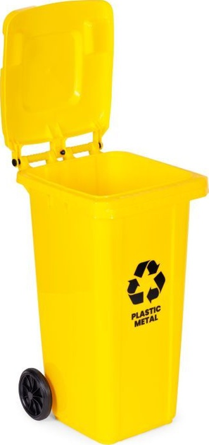 Контейнер для пластику ModernHome by Multistore MO-120G-13-K 120 л Жовтий (5905817010165) - зображення 4