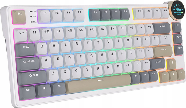 Клавіатура бездротова RK ROYAL KLUDGE N80 RGB Brown Switch Pearly Dawn (RK-N80-PRLYDWN-BRNSW-US) - зображення 2