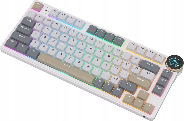 Клавіатура бездротова RK ROYAL KLUDGE N80 RGB Brown Switch Pearly Dawn (RK-N80-PRLYDWN-BRNSW-US) - зображення 5