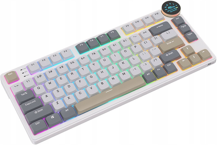 Клавіатура бездротова RK ROYAL KLUDGE N80 RGB Red Switch Pearly Dawn (RK-N80-PRLYDWN-REDSW-US) - зображення 4