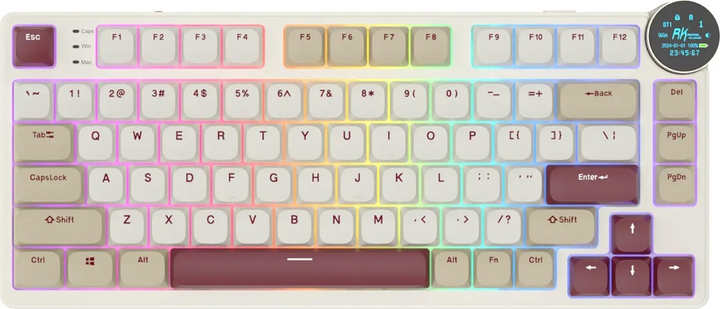 Клавіатура бездротова RK ROYAL KLUDGE N80 RGB Brown Switch Rosy Clouds (RK-N80-ROSYCLD-BRNSW-US) - зображення 1