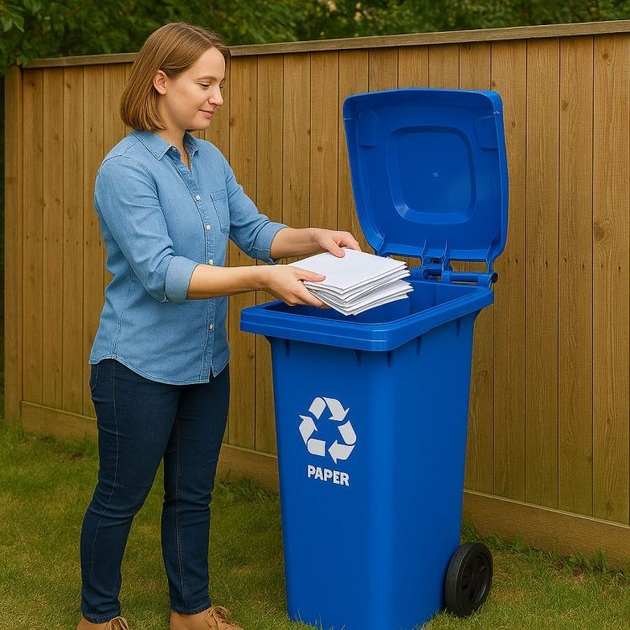 Контейнер для макулатури ModernHome by Multistore MO-120G-8-K 120 л Синій (5905817010172) - зображення 8