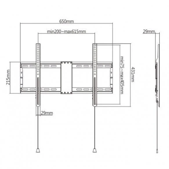 Кронштейн для телевизора Gembird WM-80F-01 37-80" 70 кг - Фото 2 Кронштейн для телевизора Gembird WM-80F-01 37-80" 70 кг - изображение 2