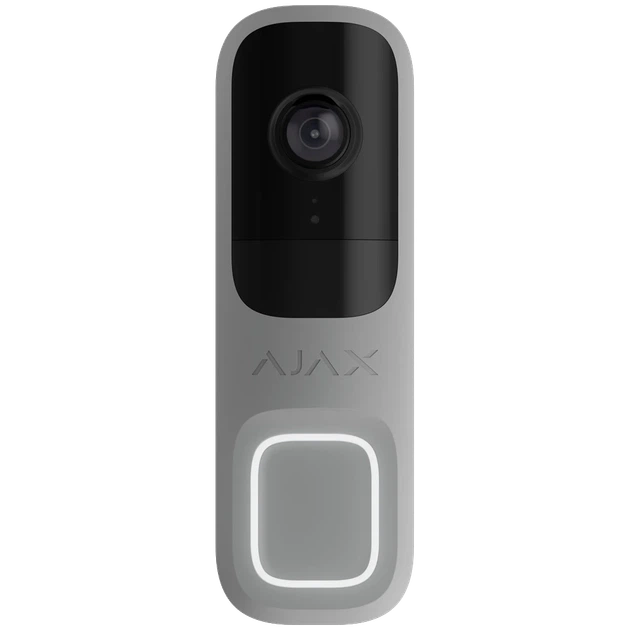 Видеозвонок Ajax DoorBell (Grey) со встроенным искусственным интеллектом, ИК-сенсором и управлением в приложениях - Фото 1 Видеозвонок Ajax DoorBell (Grey) со встроенным искусственным интеллектом, ИК-сенсором и управлением в приложениях - изображение 1
