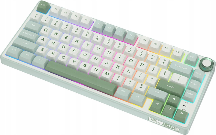 Клавіатура дротова RK ROYAL KLUDGE R75 RGB Brown Switch Sky Cyan (RK-R75-SKYCYN-BRNSW-US) - зображення 5