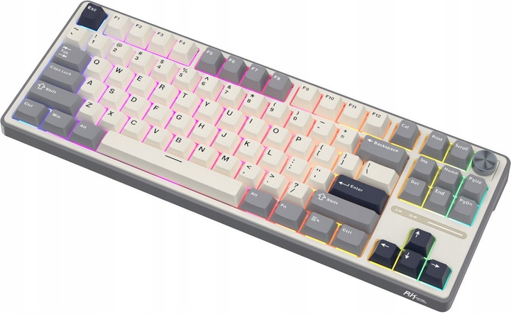 Klawiatura przewodowa RK ROYAL KLUDGE R87 Pro RGB Brown Switch Half Grey (RK-R87PRO-HALFGY-BRNSW-US) - obraz 5