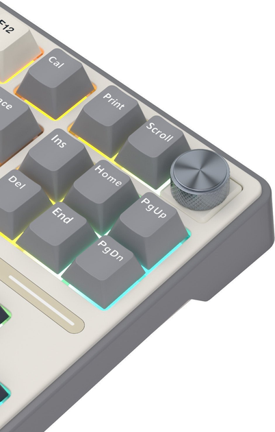 Klawiatura przewodowa RK ROYAL KLUDGE R87 Pro RGB Brown Switch Half Grey (RK-R87PRO-HALFGY-BRNSW-US) - obraz 6
