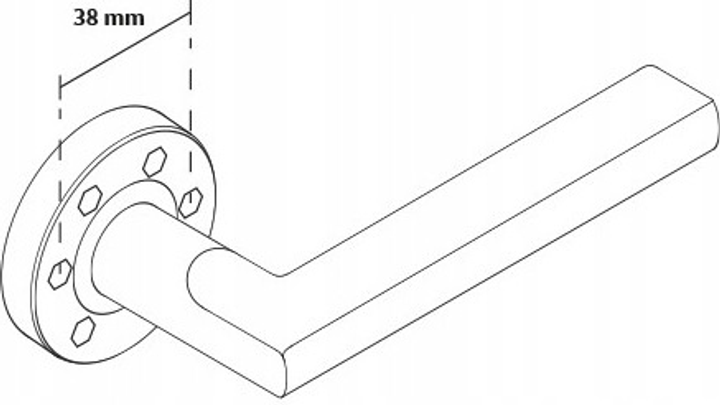 Klamka do drzwi Metal-Bud Metro okrągła Srebrna (5907354089727) - obraz 4