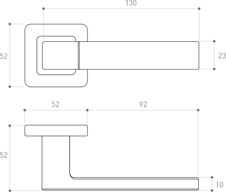 Дверна ручка Metal-Bud Trend матовий нікель (5901643187248) - зображення 2