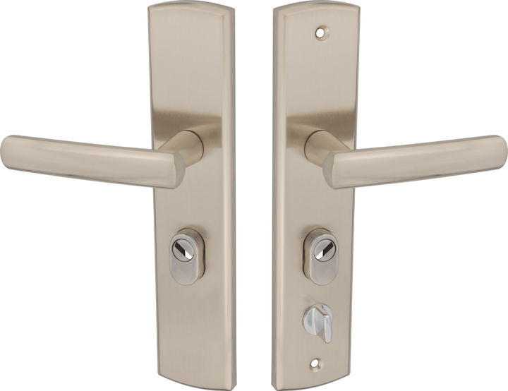 Дверна ручка з довгою накладкою Barcz 68 мм Нікель DB-ML-01 (5901764424789) - зображення 1