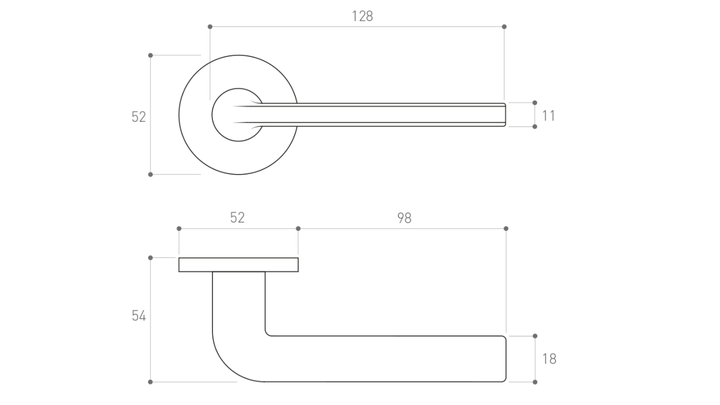 Дверна ручка Metal-Bud Bella R Slim Сатинований латунь ZBEOSMS (5905496700265) - зображення 3