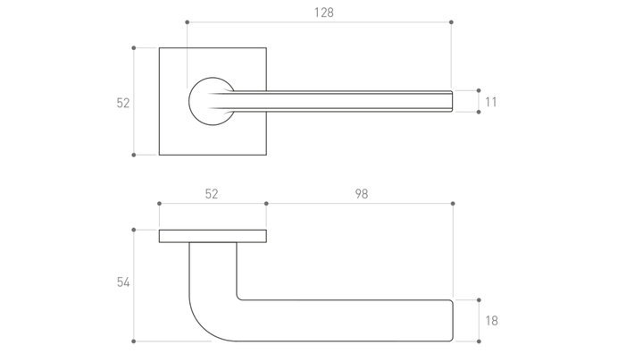 Дверна ручка Metal-Bud Bella Q Slim Сатинована латунь (5905496700241) - зображення 3