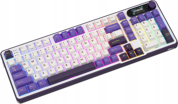 Klawiatura bezprzewodowa RK ROYAL KLUDGE S98 RGB Brown Switch Blackberry Mousse (RK-S98-BBERRYMS-BRNSW-US) - obraz 4