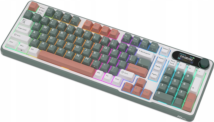 Klawiatura bezprzewodowa RK ROYAL KLUDGE S98 RGB Brown Switch Camping Green (RK-S98-CAMPGRN-BRNSW-US) - obraz 5