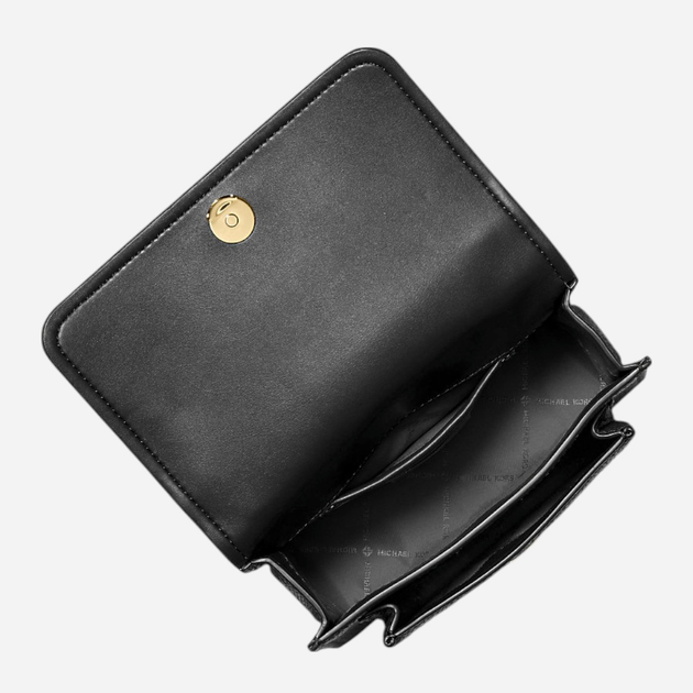 Torebka damska crossbody przez ramię skórzana mała Michael Kors Claire Sm Xbody 32T4GC7C1T 001 Czarna (800070349065) - obraz 4