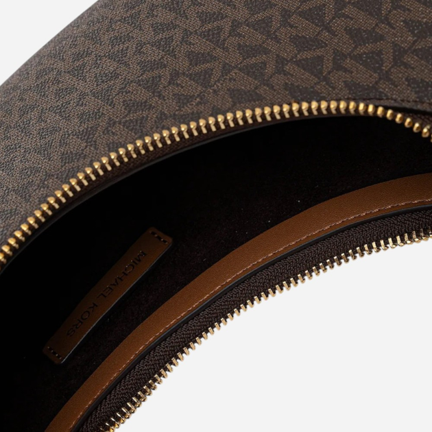 Сумка багет сідло жіноча середня Michael Kors Koa Md Shoulder 30F5GQ4L6B 252 Темно-коричнева (800070349080) - зображення 4