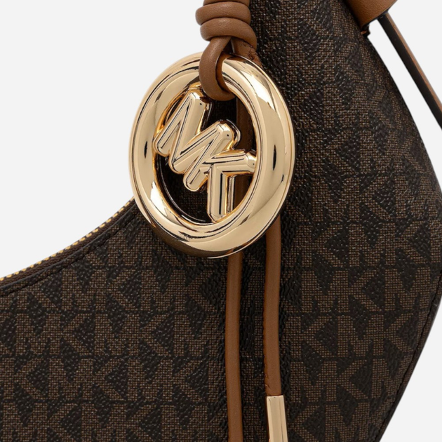 Сумка багет сідло жіноча середня Michael Kors Koa Md Shoulder 30F5GQ4L6B 252 Темно-коричнева (800070349080) - зображення 5