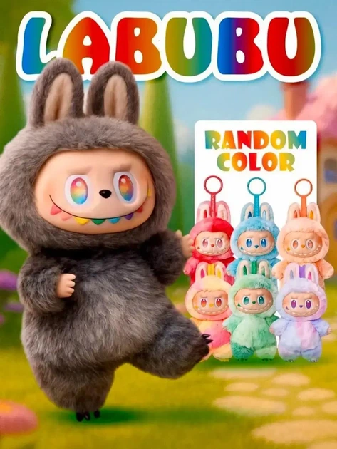 Мягкая игрушка Брелок ЛаБуБу 3.0 Pop Mart Labubu 15 см 6 цветов - изображение 3