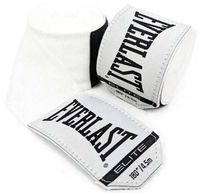 Бинты боксерские Everlast ELITE HANDWRAPS белые (457,2 см) P00003324 - изображение 5