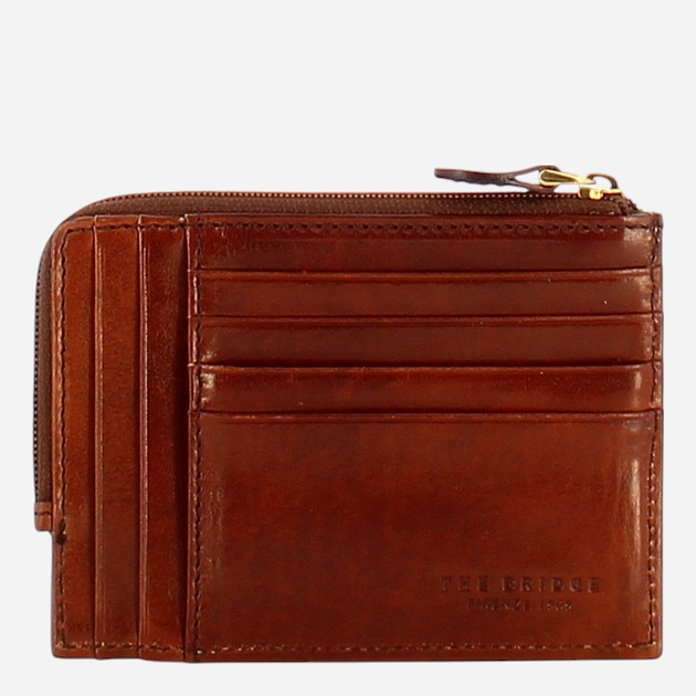Etui na karty męskie skórzane The Bridge 01221601-14 Brązowe - obraz 2