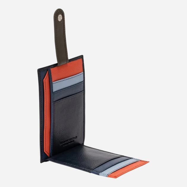 Etui na karty skórzane Dudubags 534-1182-07 Niebieskie - obraz 3
